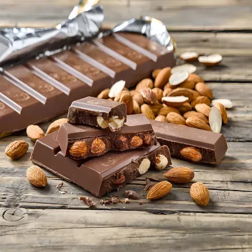 Barra de chocolate Sahne Nuss 250g Com Amêndoas — Chile